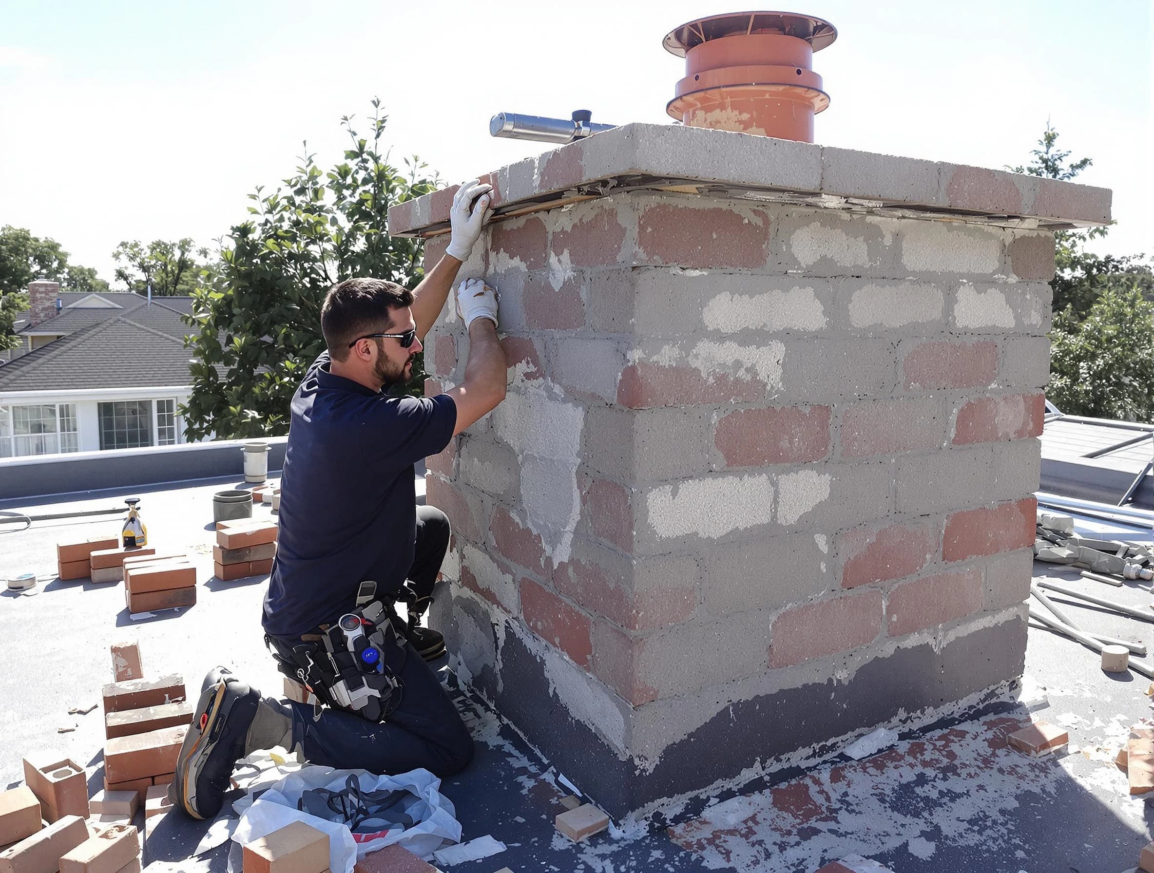 Advanced chimney repair process by Highlands Ranch Chimney Sweep in Highlands Ranch, CO