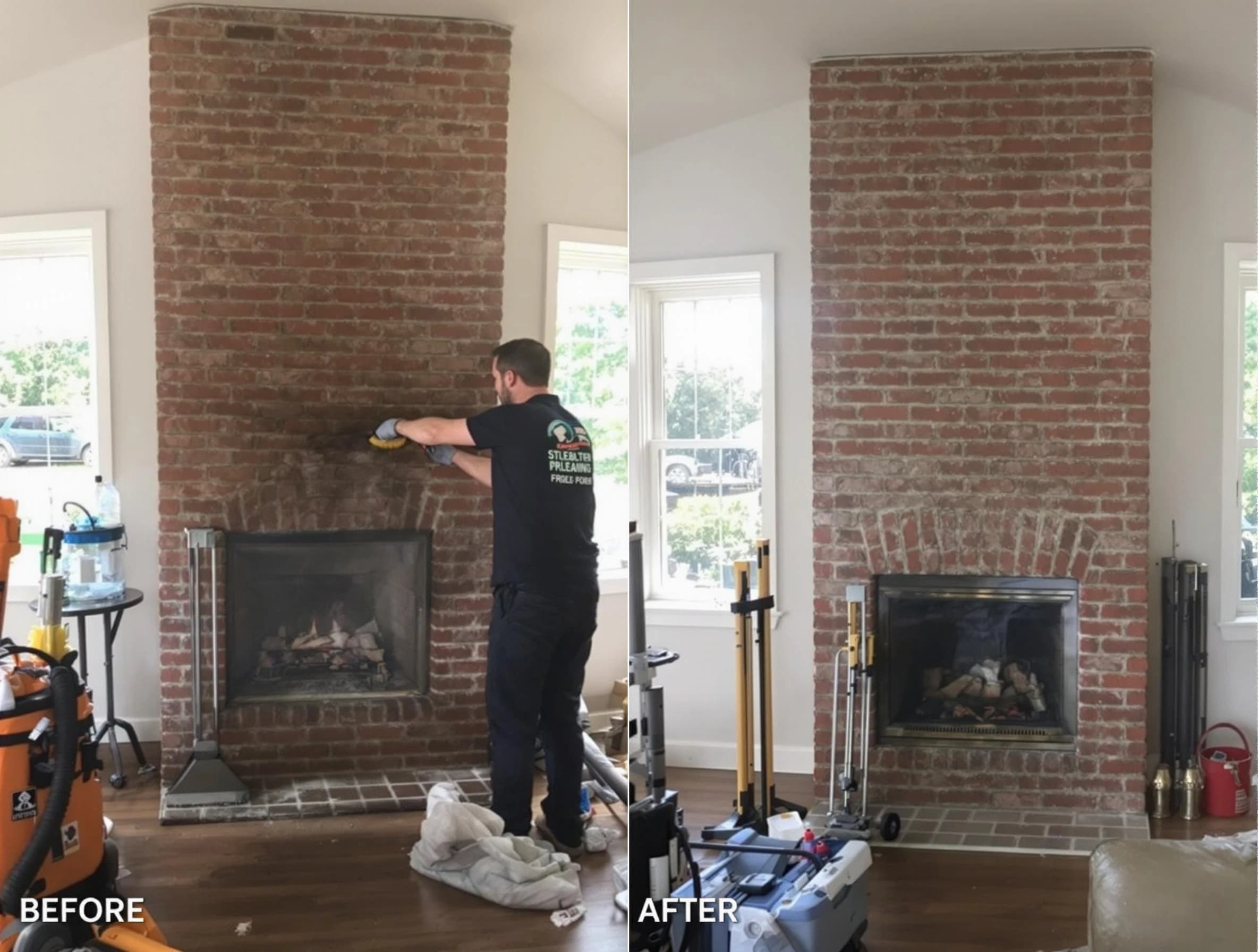 Finished chimney sweeping service by Highlands Ranch Chimney Sweep in Highlands Ranch, CO