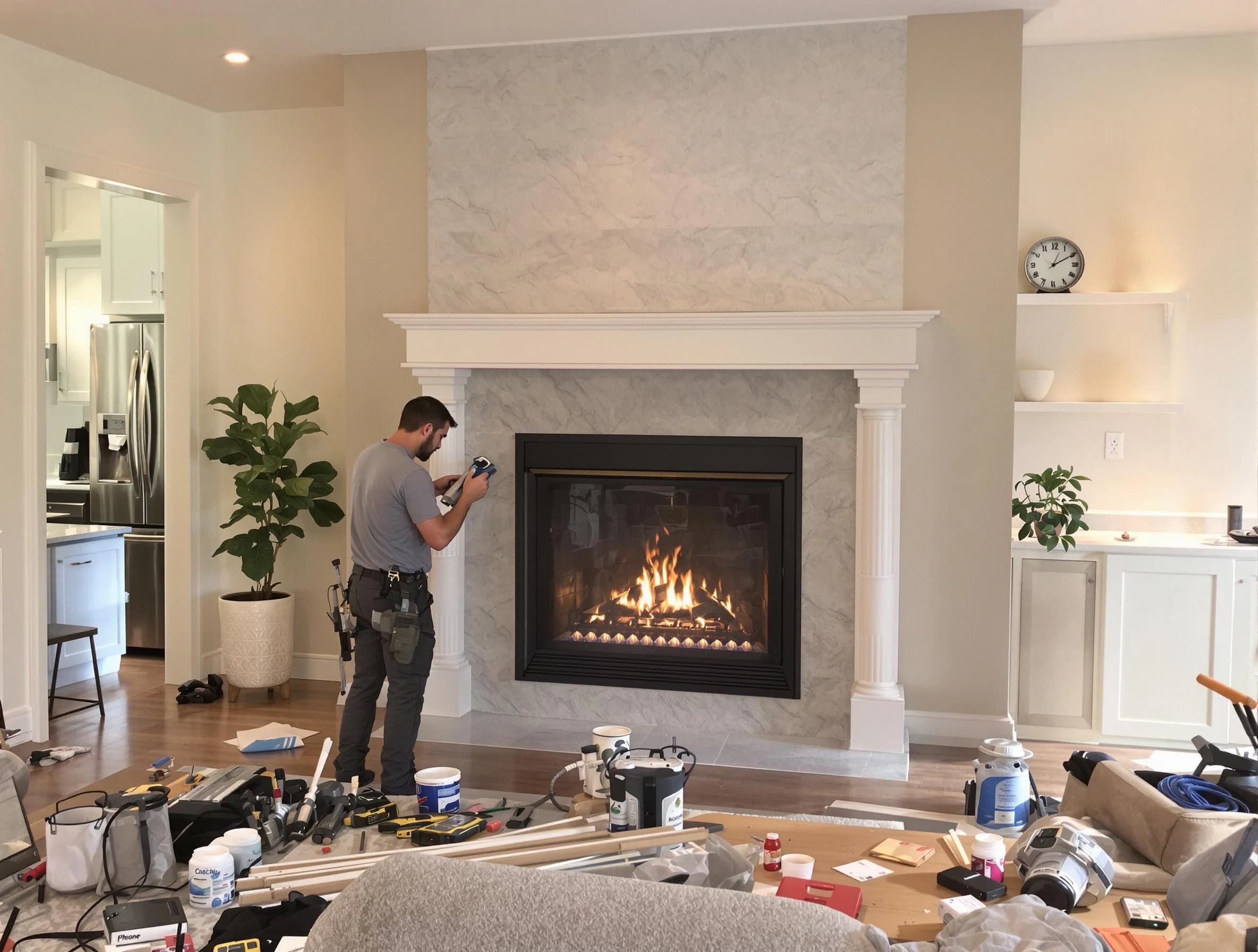 Newly installed fireplace by Highlands Ranch Chimney Sweep in Highlands Ranch, CO