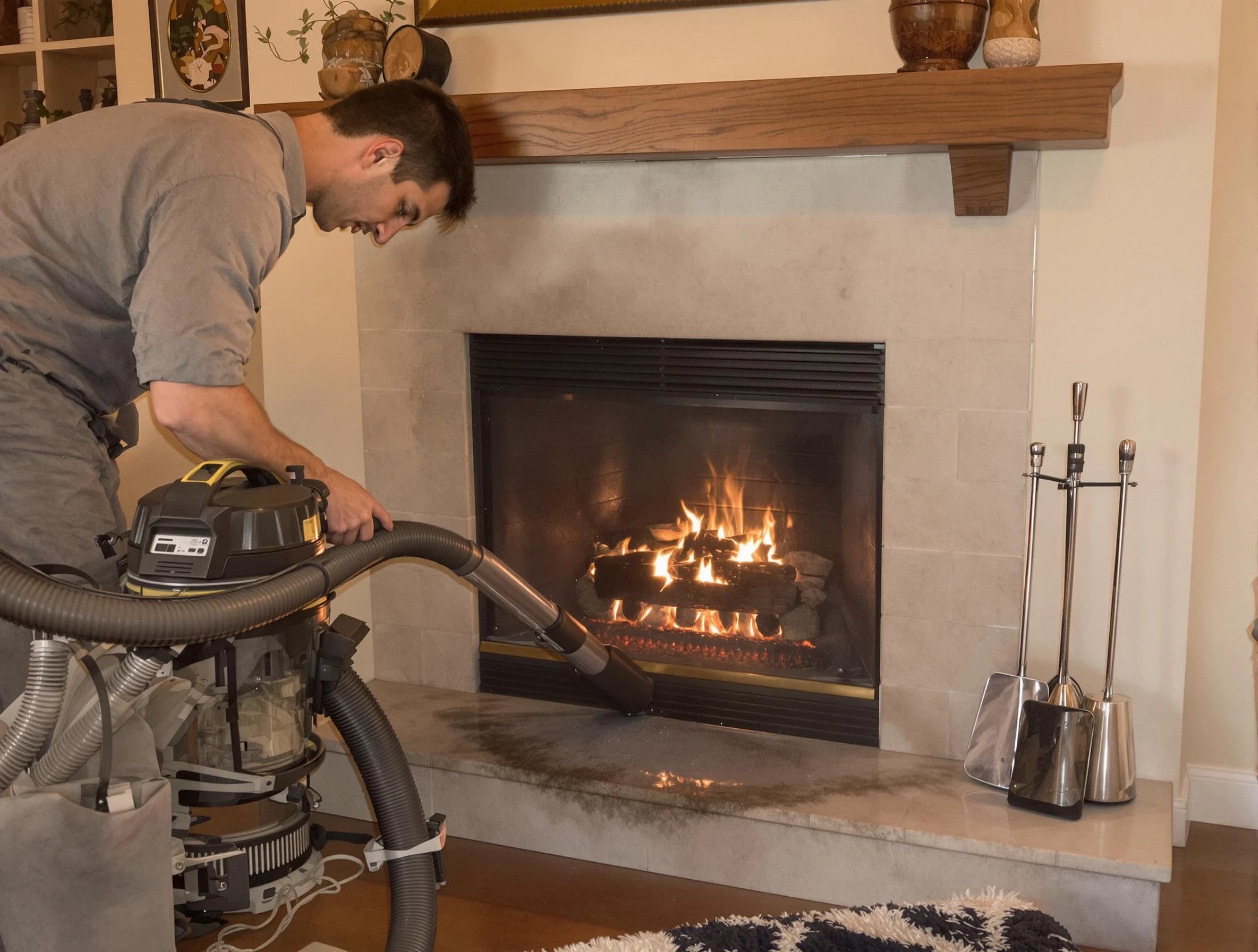 Routine fireplace upkeep by Highlands Ranch Chimney Sweep in Highlands Ranch, CO