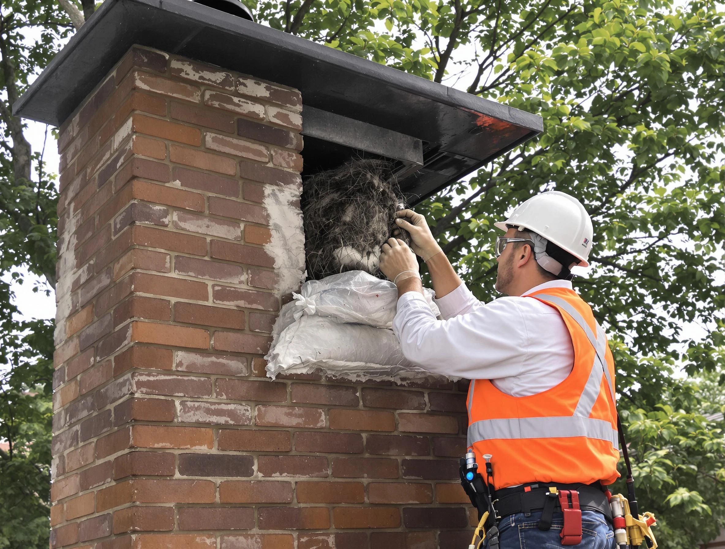 Humane removal of debris and animals by Highlands Ranch Chimney Sweep in Highlands Ranch, CO