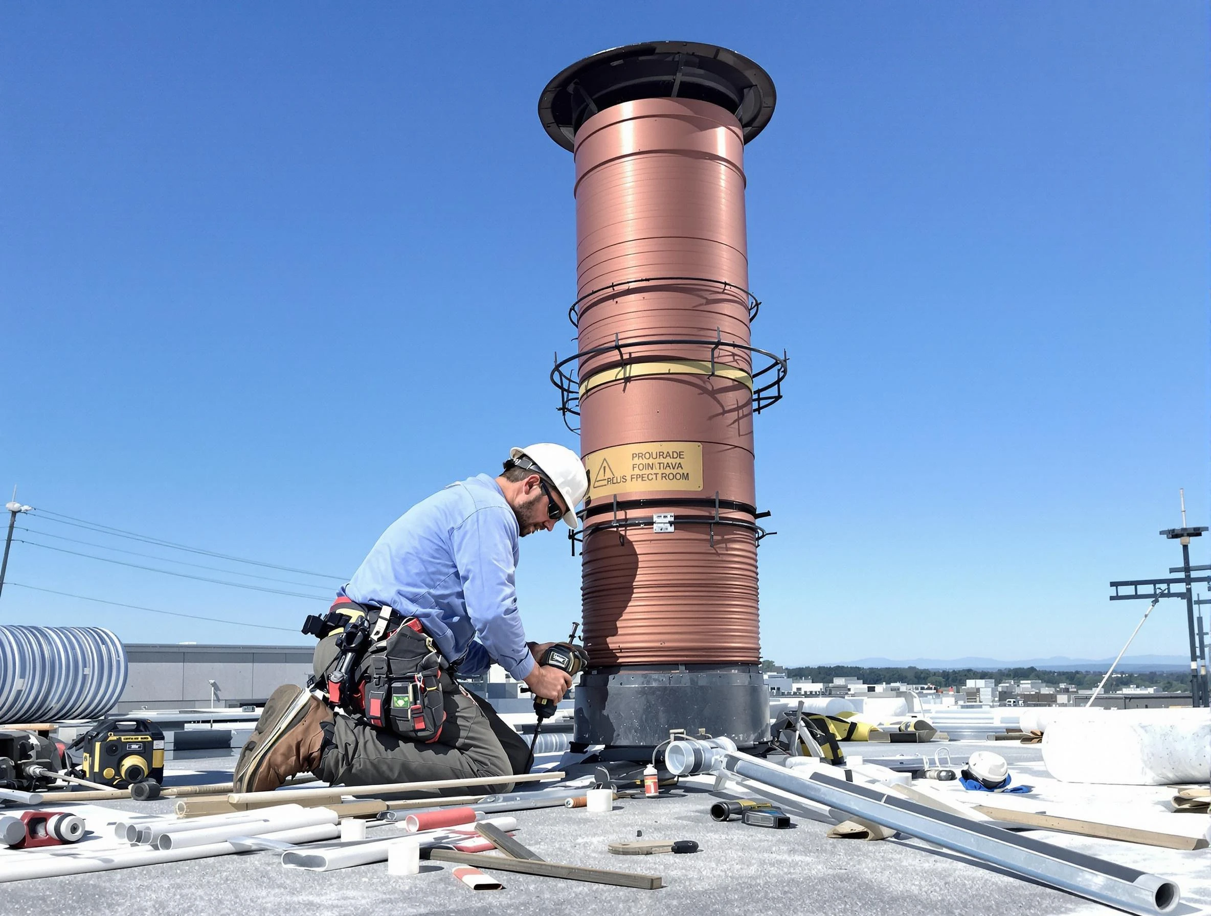Installed chimney liner by Highlands Ranch Chimney Sweep in Highlands Ranch, CO