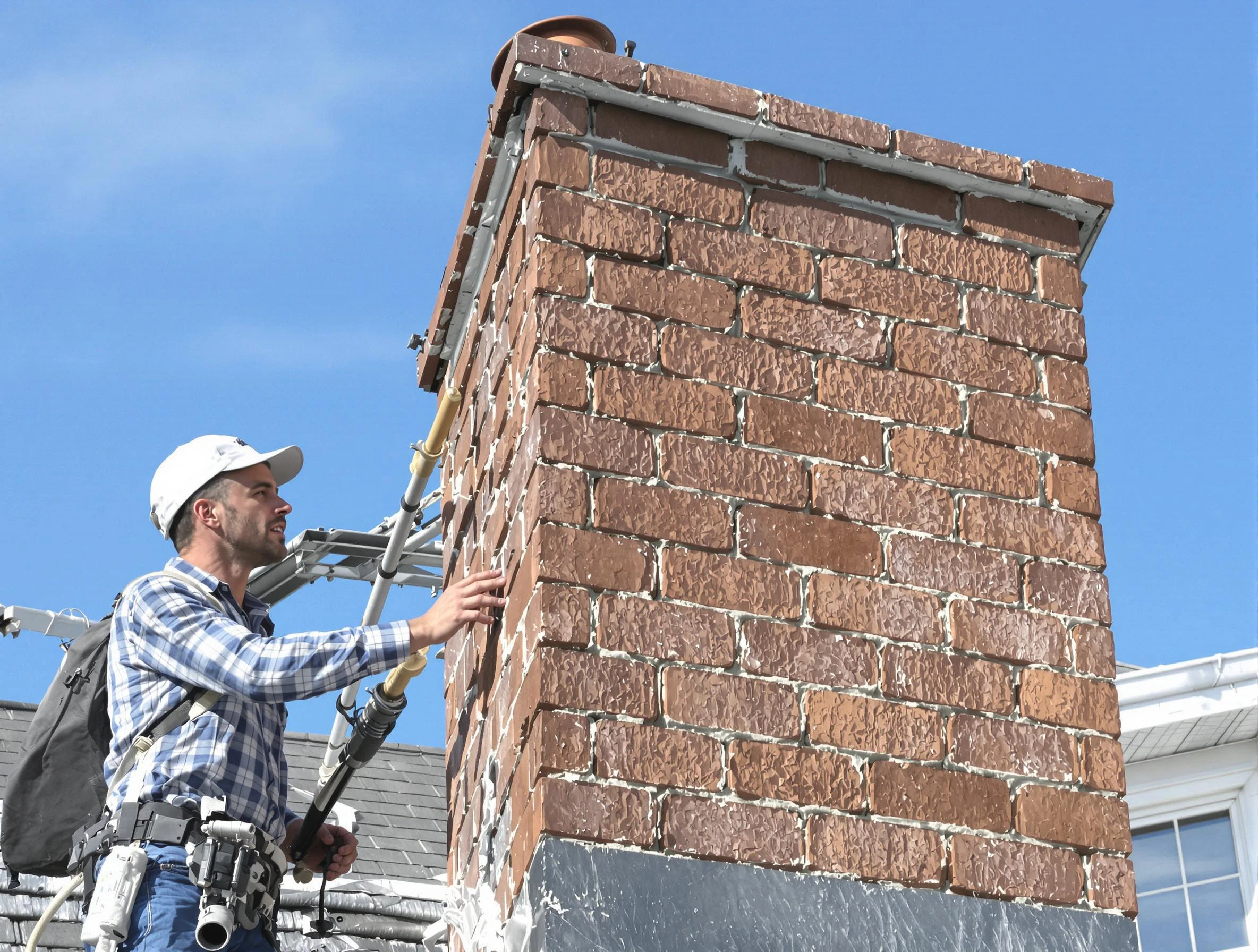 Brickwork for a chimney rebuild by Highlands Ranch Chimney Sweep in Highlands Ranch, CO