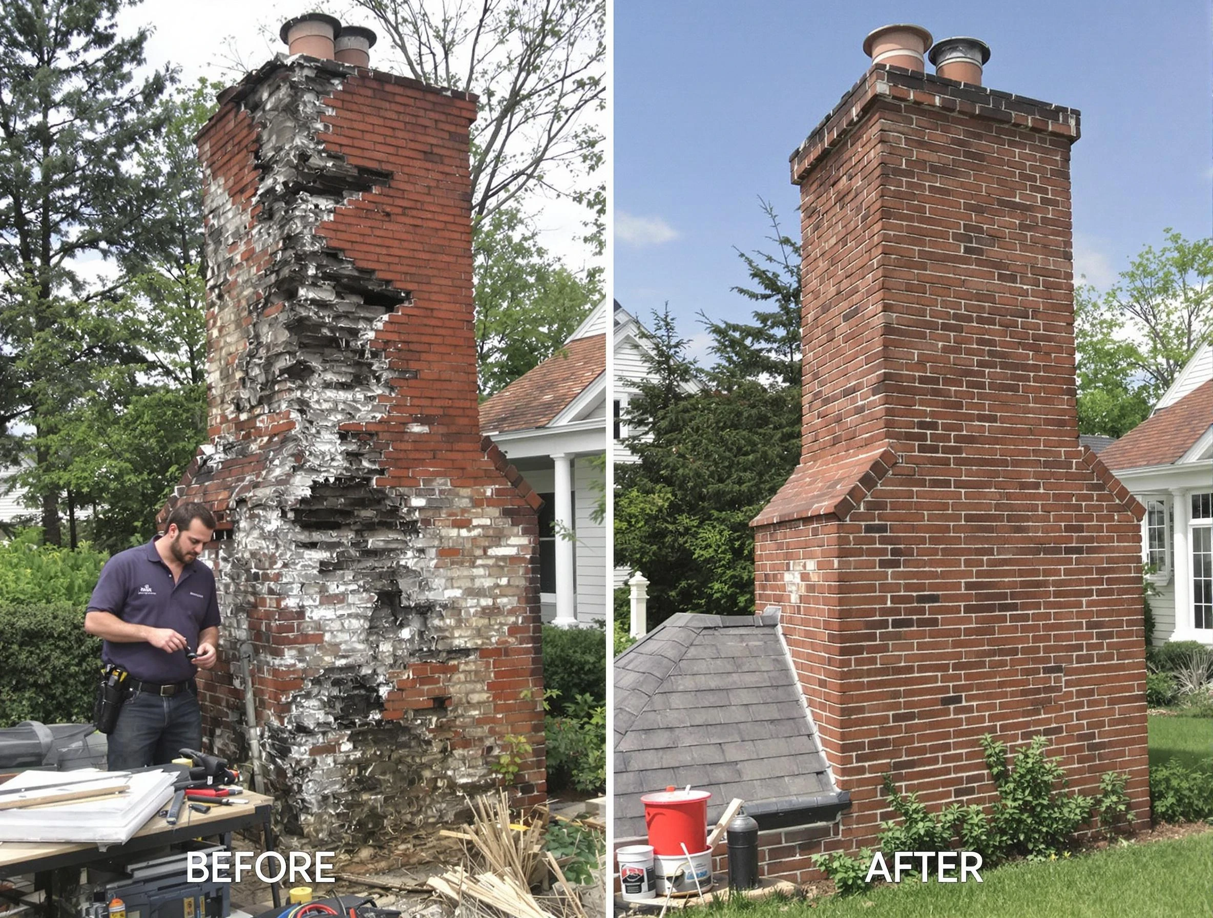 Highlands Ranch Chimney Sweep performing a full chimney restoration in Highlands Ranch, CO