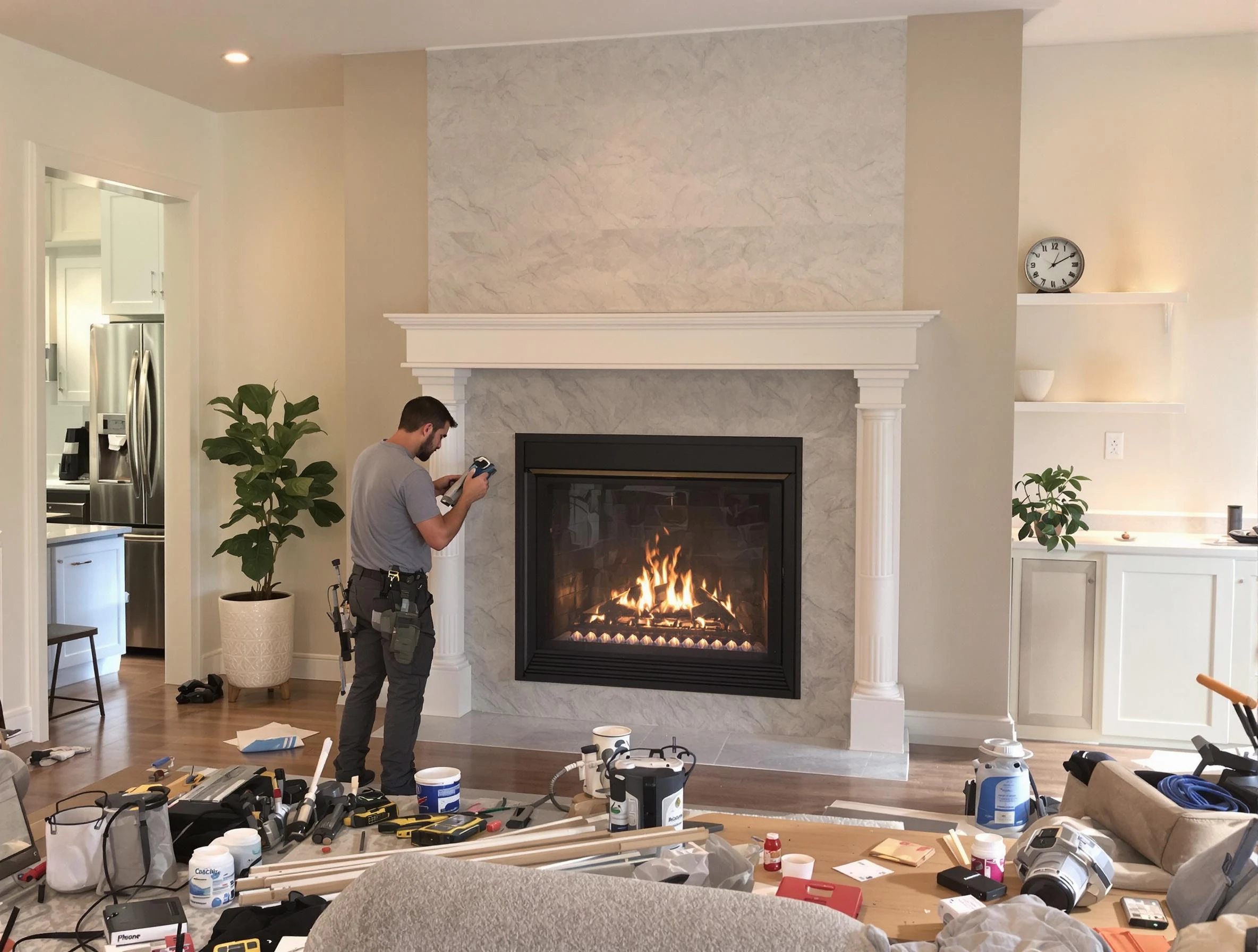 Newly installed fireplace by Highlands Ranch Chimney Sweep in Highlands Ranch, CO